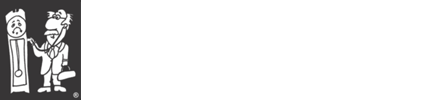 A green background with the word clock written in white.